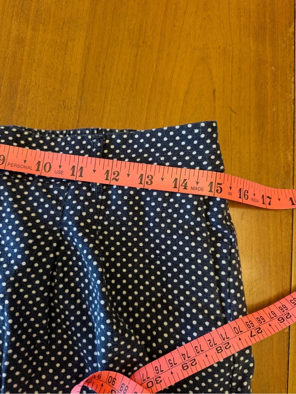 Calypso St. Barth Linen Blend Navy & White Polka Dot Shorts | Resortwear | 8